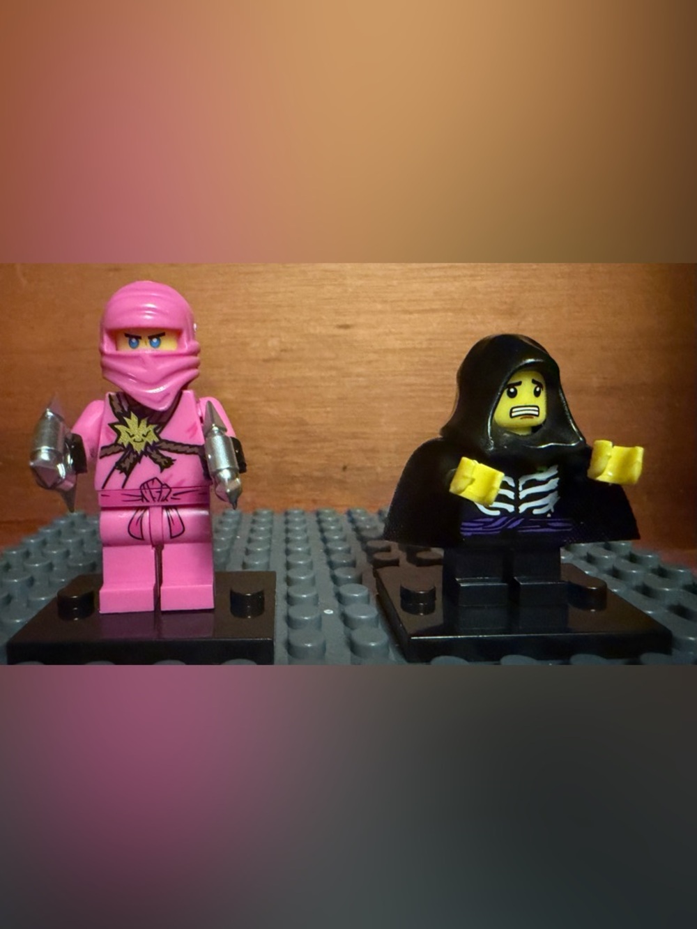 Pink Zane and Young Lloyd Garmadon Minifigures